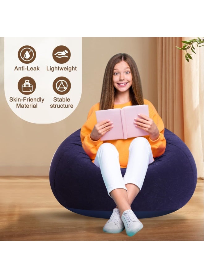 Arabest Inflatable Bean Bag Chair with air pump,Portable Foldable Lazy Sofa Lounger,Washable Couch Indoor Outdoor for Kids Adults - Image 4